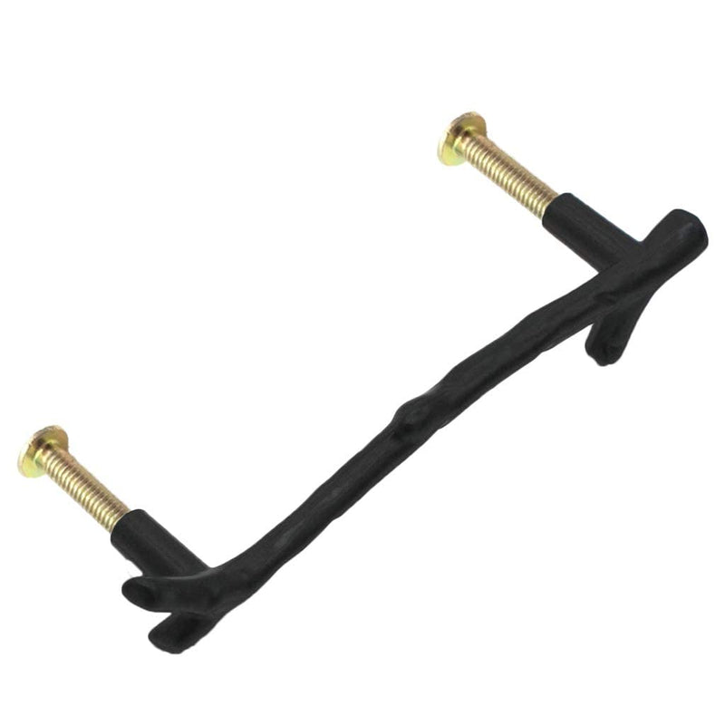 10pcs Vintage Tree Twig Branch Cabinet Knobs Pulls Handles,Zinc Alloy Drawer Pull Handle for Farmhouse Cabin Mountain House Kitchen Cupboard Dresser (Hole Distance 5" / 10 Pack, Black) 5" Hole Distance