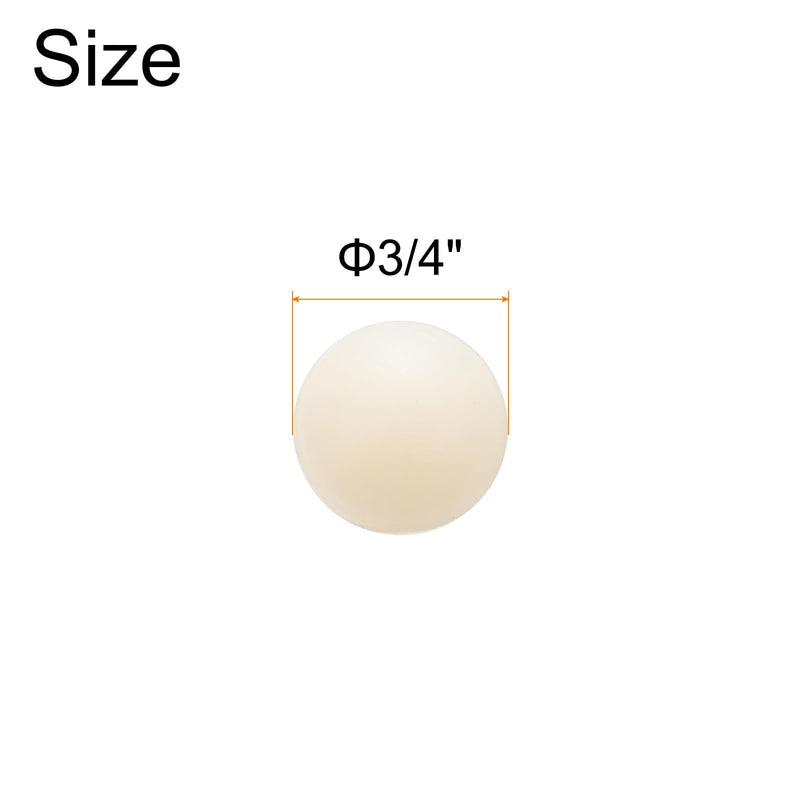 [Australia - AusPower] - uxcell 10pcs Nylon Bearing Balls 3/4" 19.05mm Solid Plastic Balls, Precision Mini Nylon Balls 3/4" 