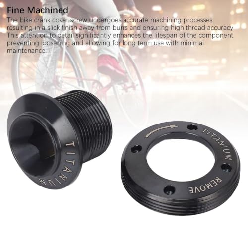 ACNTENY titanium alloy bike crank arm screw and DUB crank cover bolt set, black cycling replacement parts