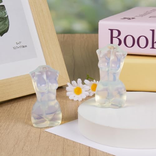 Opalite Crystal Goddess Statue Elegant Art Sculpture Divine Feminine Decor Sacred Woman 2 Inch Figurine Spiritual Altar Piece Healing Stone Artwork Collectible Craftsmanship Home