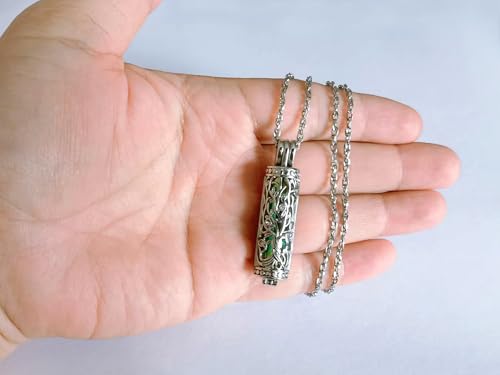 YOUFENG Urn Necklaces for Ashes Urns for Human Ashes Memorial Cremation Urn Locket Stainless Steel Keepsake Ashes Jewelry Forever