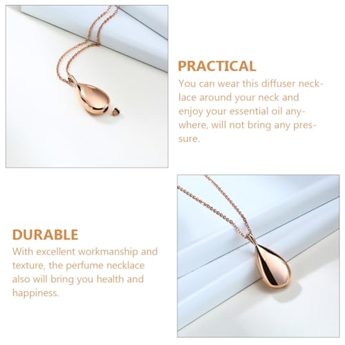 Abaodam Perfume Necklace Aromatherapy Necklace Urn Pendant for Ashes Diffuser Jewelry for Women Pendant with Chain for Essential Oils Personal Fragrance