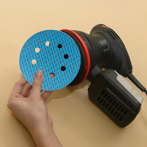 Pack of 80 125 mm Sandpaper, Eccentric Sanding Discs, 8-Hole Grain 60-400 Sanding Pads, Abrasive Resistant to Clogging for Random Orbital Sander Sanding Machine Polishing Machine 60/80/120/150/180/240/320/400