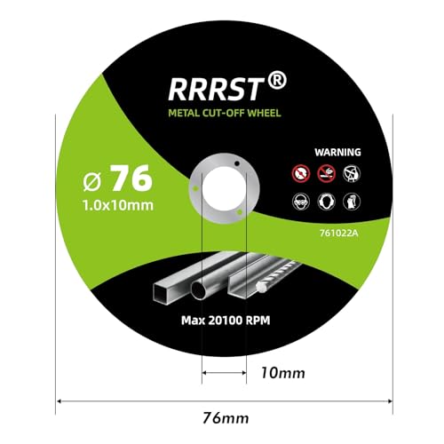 Cutting Disc 76 mm Metal Stainless Steel for Angle Grinders, Pack of 25, Extra Thin 1 mm Angle Grinder Flex Disc, Cutting Discs for Metal, Stainless Steel, Steel, Iron, Sheet Metal, Plastic, Steel Tube 76mm, 25 pieces