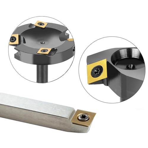 YANSYUAN 12mm titanium-coated square tungsten carbide CNC router inserts, 12x12x2.2mm, 35° edge treatment bits