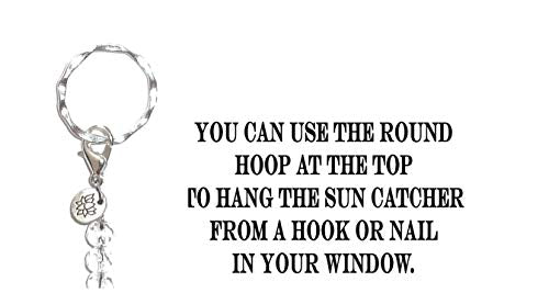 Hidden Hollow Beads Crystal Suncatcher Rear View Mirror 30mm Hanging Ornament Rhinestone Beaded Design Indoor Window & Home Décor (1 38mm Icicle Crystal) 1 38mm Icicle Crystal