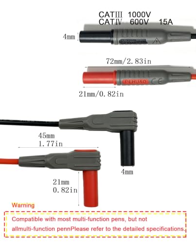 120 Inch Super Long Soft Silicone Multimeter Insulated Test Leads 3