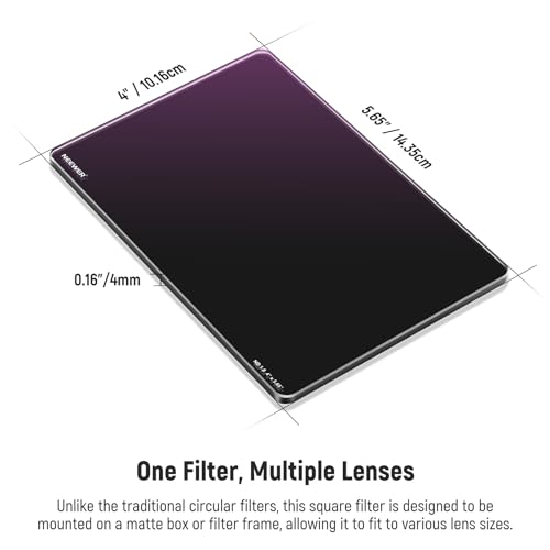 NEEWER ND1.8 (6 Stops) Square ND Filter, 4"x5.65" Dual Sided 30 Multi Nano Coated Cinema Neutral Density Filter for NEEWER Matte Box Compatible with Tilta Compatible with SmallRig ND1.8 (6 Stops)
