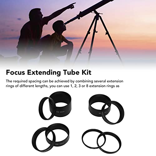 Asixxsix M48 Extension Tube Kit for Cameras and Eyepieces, Focal Length 3 5 7 10 12 15 20 30mm, M48X0.75 on Both Sides, Extending Ring for Astronomical Telescope Photography