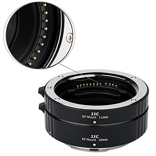 JJC RF Mount Auto Focus Macro Extension Tube Set & RS-60E3 Remote Switch Shutter Release Cord for Canon EOS R/RP / R6 / R6 Mark II / R7 / R8 / R10 / R100 Cameras