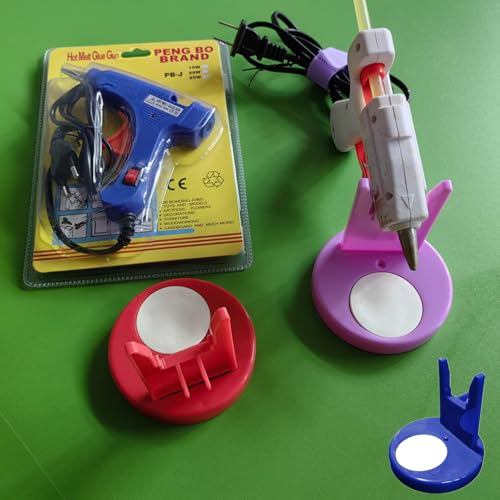 2 Packs Glue Gun Stand Hot Glue Pen Bracket Holder, Blue