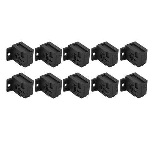 Relay Socket, 10 Pieces 5P 40A Relay Socket ABS with 50 Pieces Clamp ABS Relay Socket Easy Disassembly and for Car, Starter