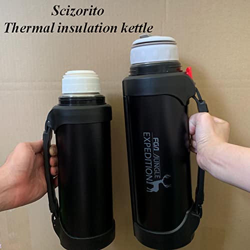 Stainless Steel Vacuum Bottle, Hot & Cold Beverage Portable Insulated Kettle, Car Portable Travel Coffee Mug with Leak-proof Built-in Lid, Suit for Home, Gift, Outdoor Sport(40.5 oz) 40 Ounces