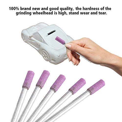 [Australia - AusPower] - Pack of 50 Sanding Disc Sharpening Shank Tools with 4 mm Whetstone Head, Durable Alloy, Long Service Life, Practical and Economical 