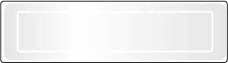 NMC HH202 White Reflective Strip Label - 4 in. x 1 in. Pressure Sensitive Vinyl Hard Hat Label