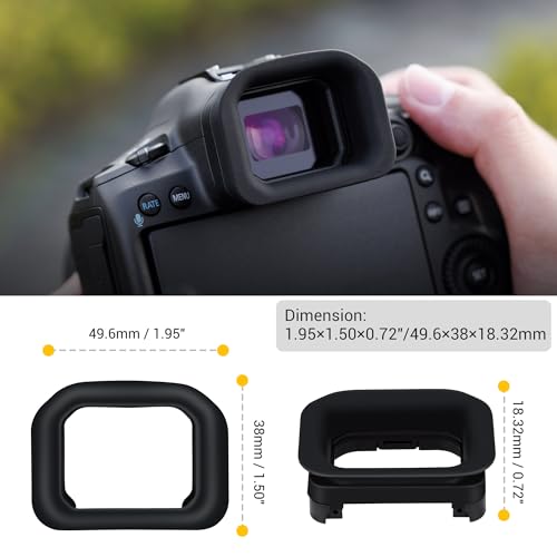Kiwifotos Long Soft Eyecup Eyepiece Viewfinder for Canon EOS R5 Mark II For Canon R5 Mark II Camera