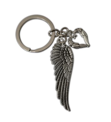 Guardian Angel Keyring Charm Heart - Lovely Keychain Accessory