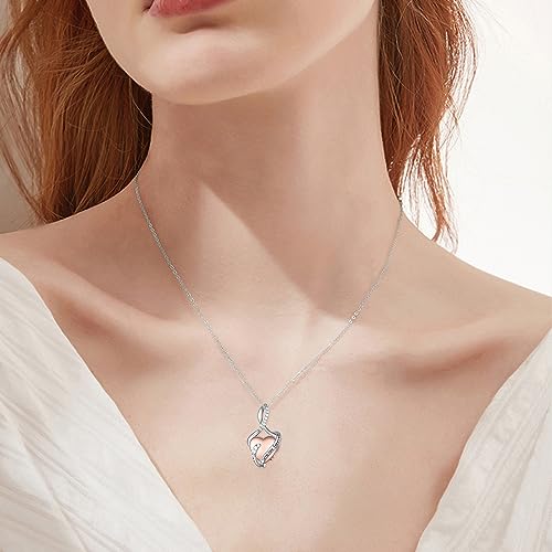 TYSO Heart Urn Necklace for Ashes 925 Sterling Silver Infinity Ashes Necklace Infinity Cremation Necklace Love You Forever Jewelry Keepsake Memorial Gift for Women Mom Grandma
