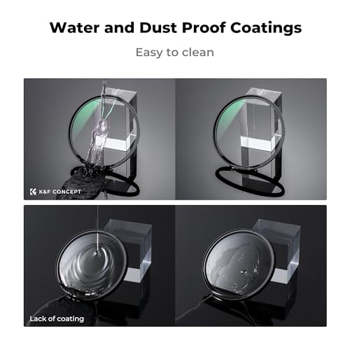 K&F Concept 77mm MCUV Lens Protection Filter with Filter Cap Cleaning Cloth
