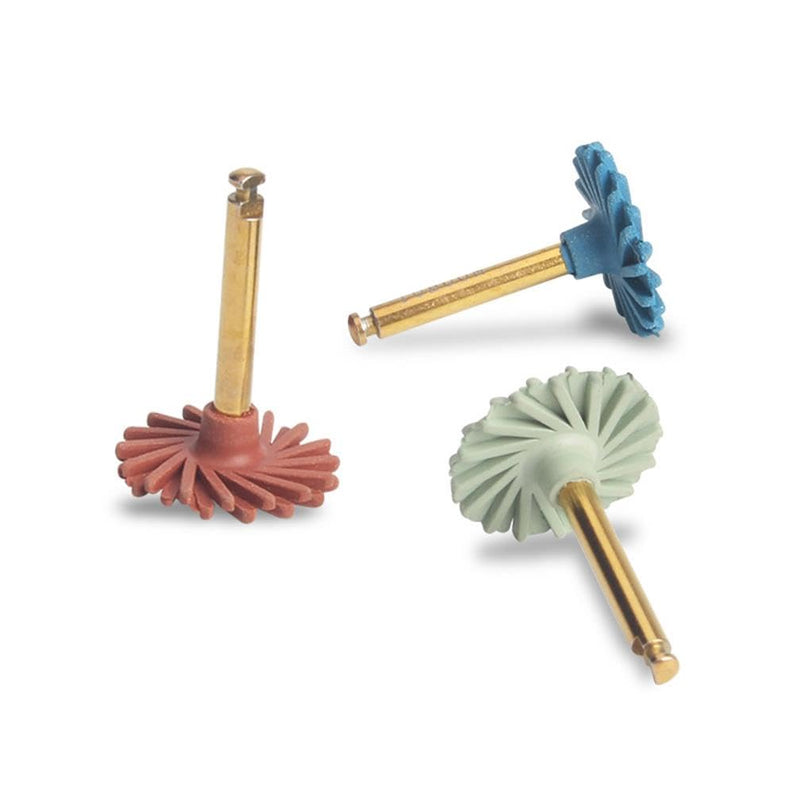 [Australia - AusPower] - Dental Composite Resin Polishing Wheels 6Pcs Rubber Polisher Disc Kit Spiral Flex Diamond System 