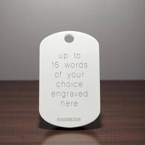 Christopher James of London | Solid 925 Sterling Silver St. Christopher Dog Tag with Optional Chain | Front & Back Engraving | Modern Photo Engraved Design | Gift Box Included