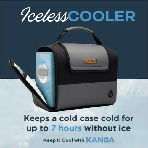 Kanga Insulated Cooler Bag - Soft Cooler Bag - Can Beer and Seltzer Drink Cooler - Insulated and Durability Tested - Kanga Kase Mate 12 Pack Midnight