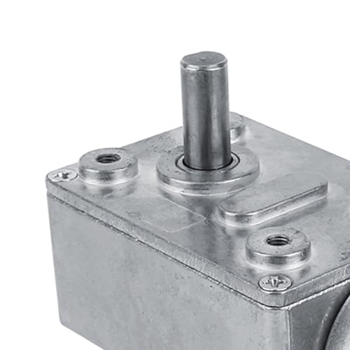 FTVOGUE Gear Motor DC12V 5 RPM Self-Locking | Motor with vertical outlet shaft, automatic lock, CW/CCW, for window drive and door opener 5RPM