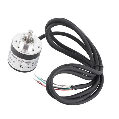 5-24V 600P R Incremental Rotation Encoder Sensor,Automation Equipment Encoder with AB 2‑Phases and Shaft 6mm for Measuring the Rotational Rate, Angle and Acceleration of the Object