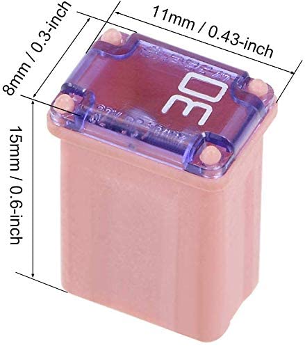 [Australia - AusPower] - 50 Pack Automotive MCASE Mini Box Shaped Cartridge Fuse Kit for Cars, Trucks, and SUVs(15a 20a 25a 30a 40a Each 10 Pcs) 