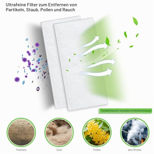 Pack of 30 CPAP Filters for Airsense 11, Resmed AirSense 11 Filter, Premium CPAP Accessories Replacement Filter, Ultra Fine Filter Cotton, Compatible with Resmed Airsense 11