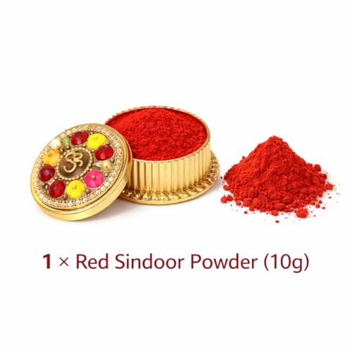 Red Sindoor Powder for Women Puja Tilak | Kumkum for Hindu Rituals, Suhaag & Festivals | Natural Red Sindoor | 10g