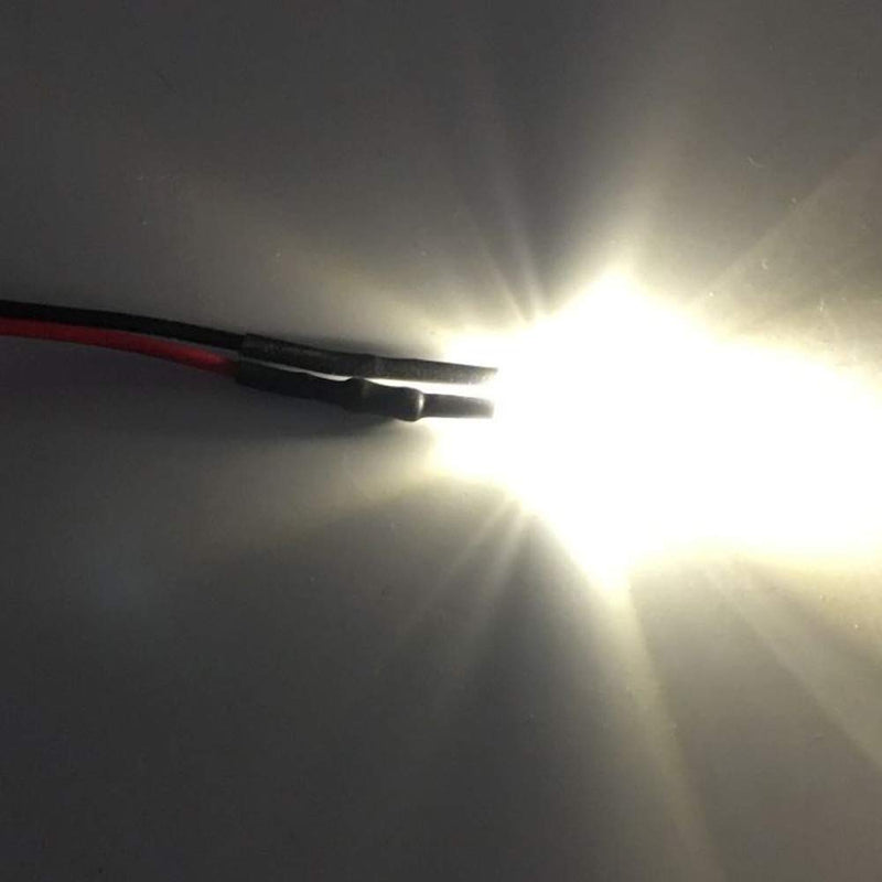 [Australia - AusPower] - 50pcs 5mm LED Lights - 12V White Color, Ultra Bright, Clear Lens, Small LED Lamps for DIY Lighting, Science Experiments 