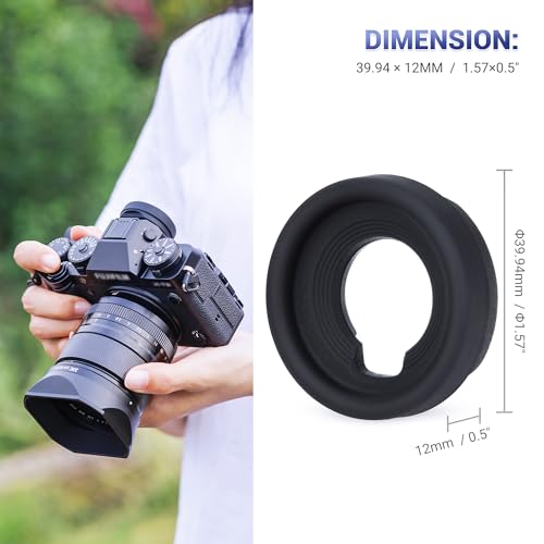 2 Pack Soft Silicone Camera Viewfinder Eyepiece Eye Cup for Fujifilm Fuji GFX100 II GFX100 GFX100S GFX50S II GFX 50S X-H2S X-H2 X-H1 X-T5 X-T4 X-T3 X-T2 X-T1, Replace Fujifilm EC-GFX Eye Cup