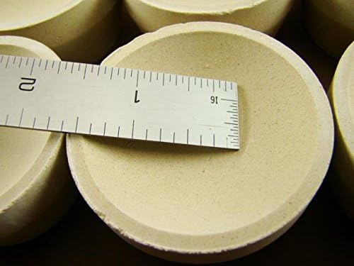 Lot of 6 - # 10 Mabor Cupel 2-3/8" Gold-Assay-Smelting-Refining-Melting-Cupels