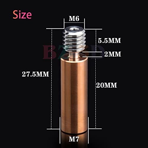 Ender 3 CR-10 Bi-Metal Heatbreak,Ender 3 V2 All Metal BiMetal Heatbreak for Ender 3/V2/Pro/Ender 5/Plus/CR-10/10S/S4/S5/CR-10 V2/V3/Neptune 3/Pro/Plus/Max/Neptune 4/Pro 3D Printer Hotend.(2PCS)