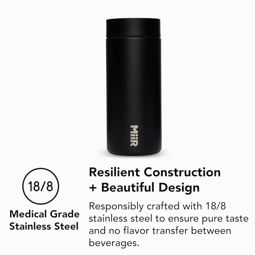 MiiR 360 Traveler, Stainless Steel Double-Wall Vacuum Insulated Tumbler - Leakproof 360 Lid for Easy Sipping on the Go; Perfect for Hot & Cold Drinks Evergreen-Recycled Stainless Steel 16 Ounces
