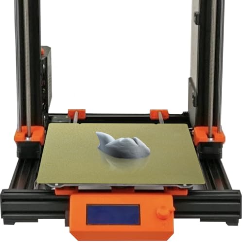 Prusa MK4 Core One PEI Build Plate, Double Sided PEI Flexible Removal Spring Steel Sheet Plate 241x253.8mm, Prusa 3D Printer Accessories Replacement Prusa 253.8x241mm Double Sided Textured Golden PEI
