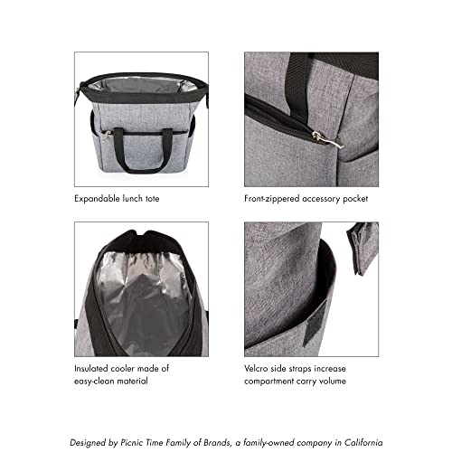 Picnic TIME NHL Unisex-Adult NHL On The Go Lunch Cooler Tampa Bay Lightning One Size Heathered Gray