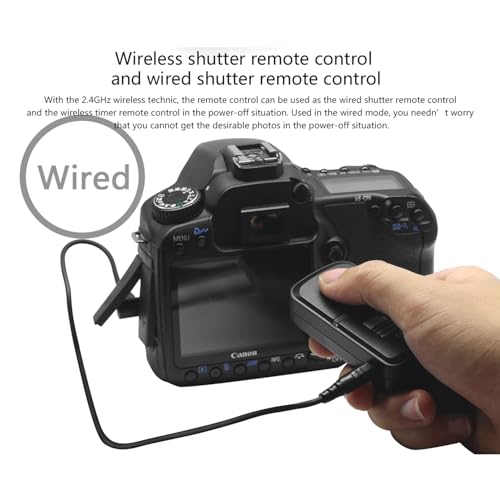 Camera Wireless Shutter Release Remote Control for Canon EOS R5 C, R3, R6, 5D, For Fujifilm GFX 50S II, for Olympus E-M1 Mark III, E-M5 III;Replaces Canon TC-80N3, RS-60E3, Fuji RR-100, Olympus RM-CB2