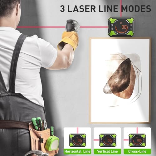 Digital Protractor, Huepar Digital LCD Inclinometer with Laser AG2L | Leveling function, angle measuring device inclinometer with laser, bevel box angle measuring device, spirit level