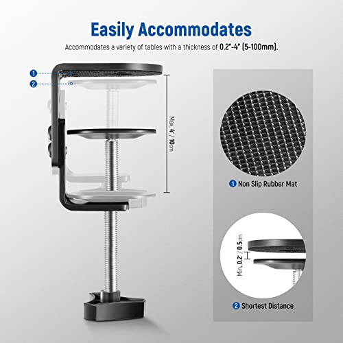 NEEWER Heavy Duty C Clamp with Mounting Column for Light Stand, ST-CCD1 1 Pack