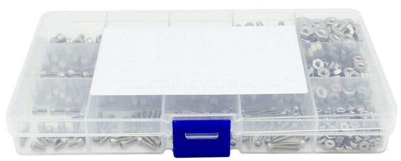 [Australia - AusPower] - 480Pcs #2-56#4-40#6-32 UNC Stainless Steel Hex Socket Head Cap Screws Nuts Assortment Kit #2-56,#4-40,#6-32 