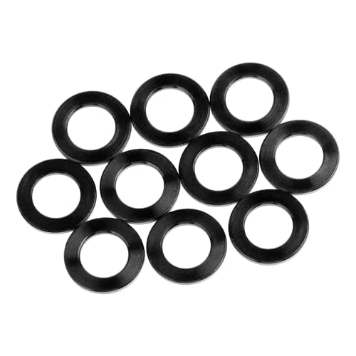 Wanyifa black titanium M4 flat washers, Grade 5, pack of 10