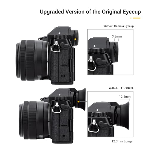 JJC Eyecup Eyepiece Viewfinder for Fuji X-S20 X-S10 X-T200 XS20 XS10 XT200 Fuji X-S20,X-S10,X-T200 Eyecup Black