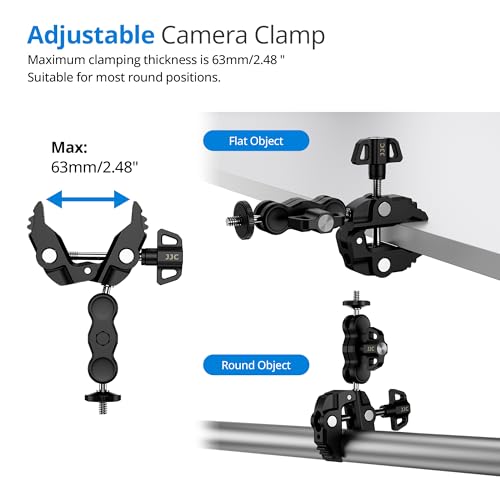 25.6" Camera Tripod Umbrella with Super Clamp for Mirrorless Camera Xbotgo 25.59"(BLACK with Super Clamp)