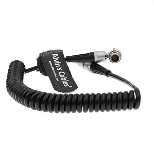 Alvin's Cables 5 Pin Timecode Coiled Cable for ARRI Alexa Sound Devices ZAXCOM DENECKE XL-LL Right Angle 5pin