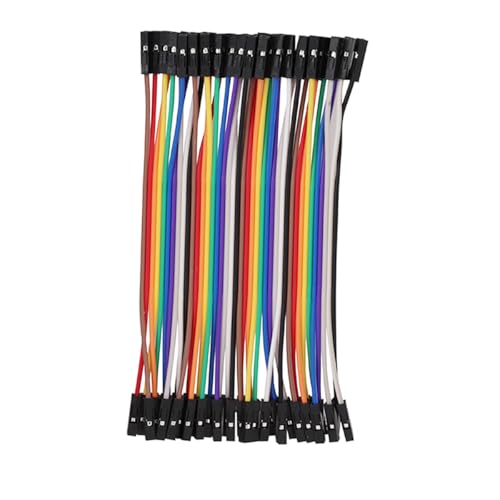 80 Pieces 40 Pin Jumper Wire Breadboard Ribbon Cables 10 cm Female-Female | Jumper Cable 24AWG Wire Bridges for Arduino Breadboard DIY Project 80 pieces female 10CM