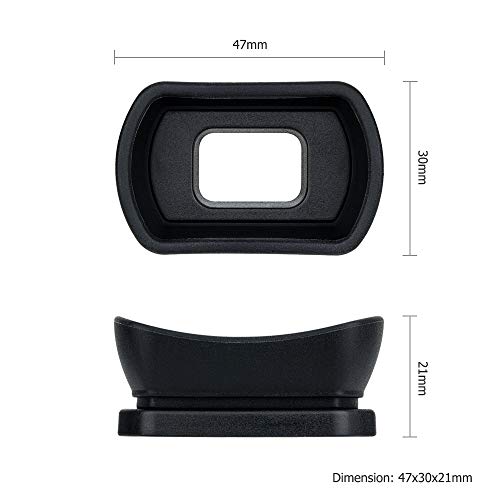 Long Soft Eyecup Eyepiece Viewfinder Cover & F Mount Body Cap Rear Lens Cover for Nikon D750 D780 D7500 D7200 D7100 D7000 D5200 D5100 D5000 D3500 D3400 D3300 D3200 D3100 D3000 & More Nikon Cameras