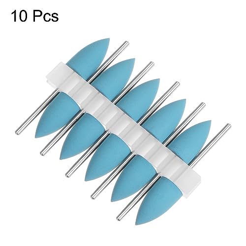 sourcing map Pack of 10 Sanding Pins, 10 x 51 mm, Grinding Attachment for Cordless Screwdriver, 2000 Grit, Large Tip, Handle Diameter 2.35 mm, Professional Polishing Accessories for Grinding, Polishing blue