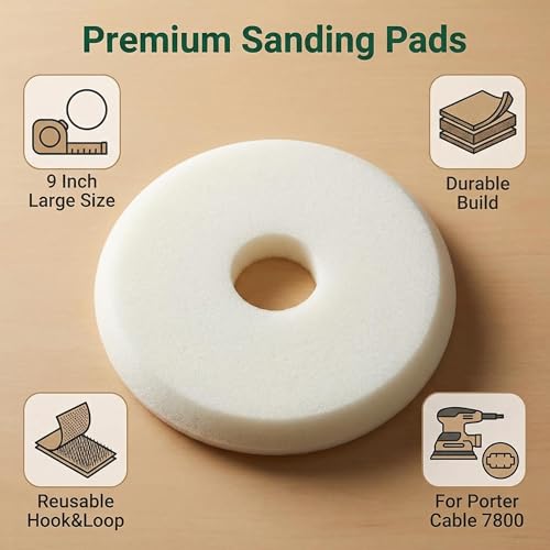 XHYdamile 9-inch drywall sander pad and backup sanding pads, 3-pack